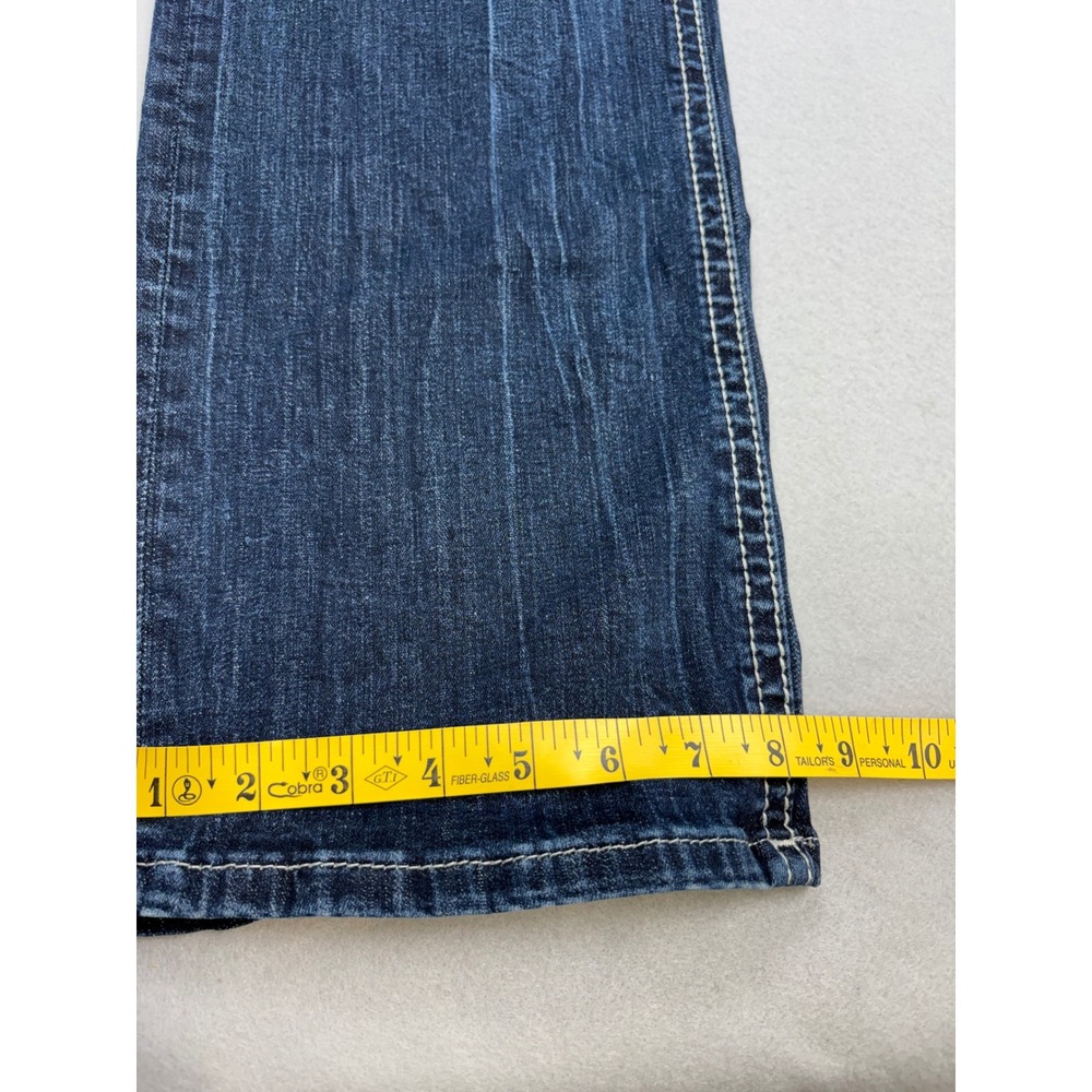 Miss Me Curvy Straight Jeans Womens 34x32 Y2K Rhinestone Dark Wash - Picture 13 of 15